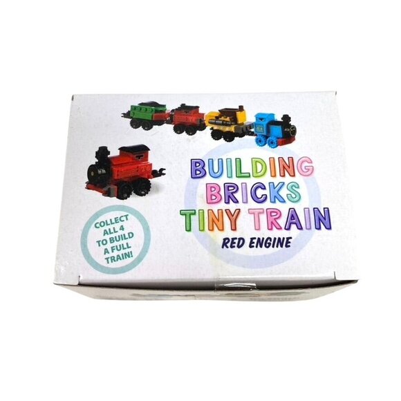 Toysmith Mini Building Bricks Tiny Train Red Engine 32 Count Ages 4+ - Picture 2 of 6
